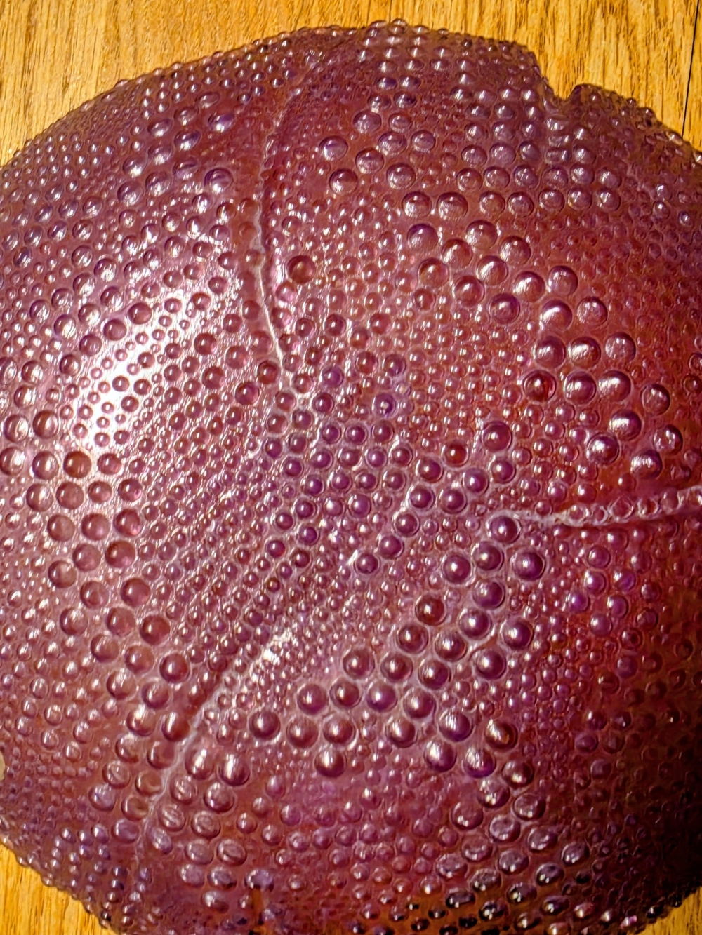 Vintage Behrenberg Purple Handmade Glass Bubble Blown Salad Plate